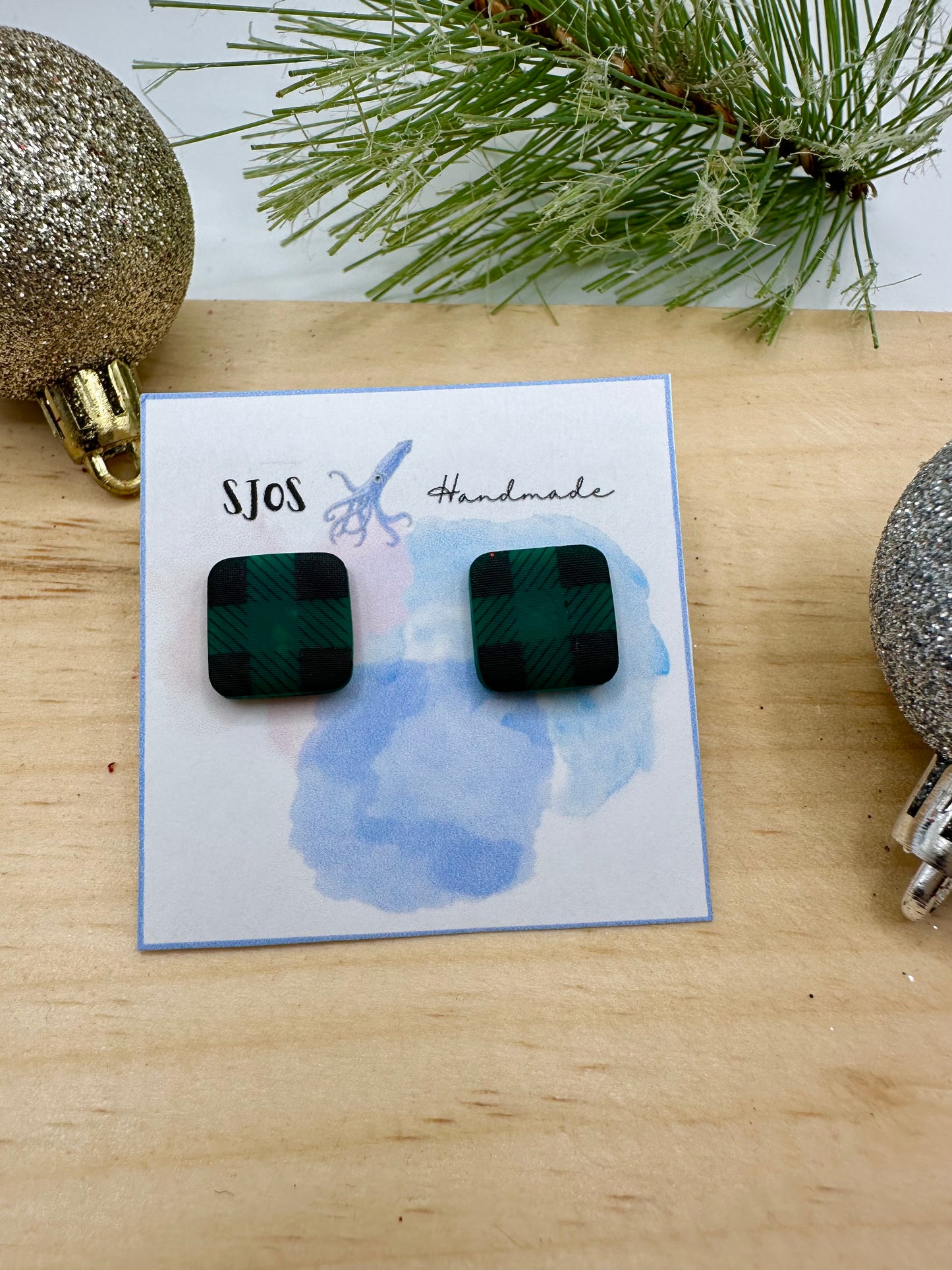 Square Stud- Holiday