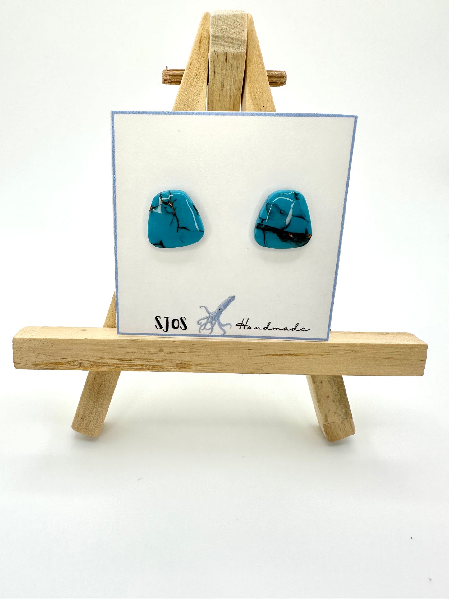 Turquoise Trapezoid Stud