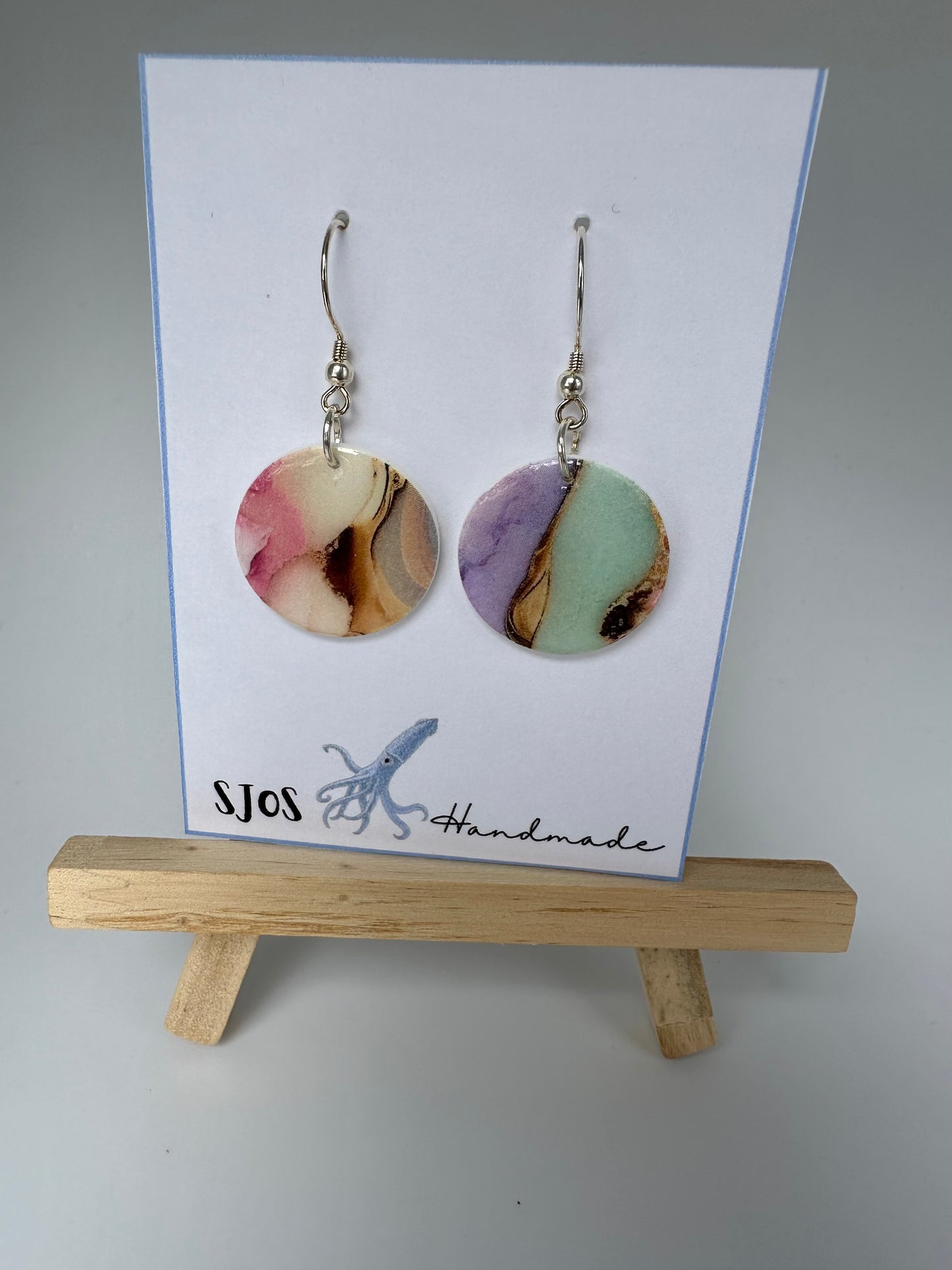 Marbled Circle Dangle