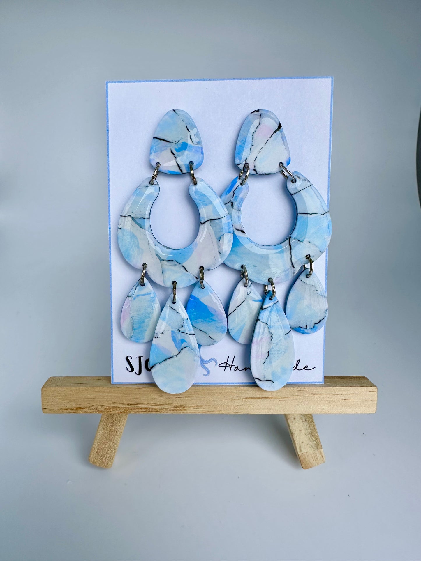 Hand painted watercolor Elegant dangle