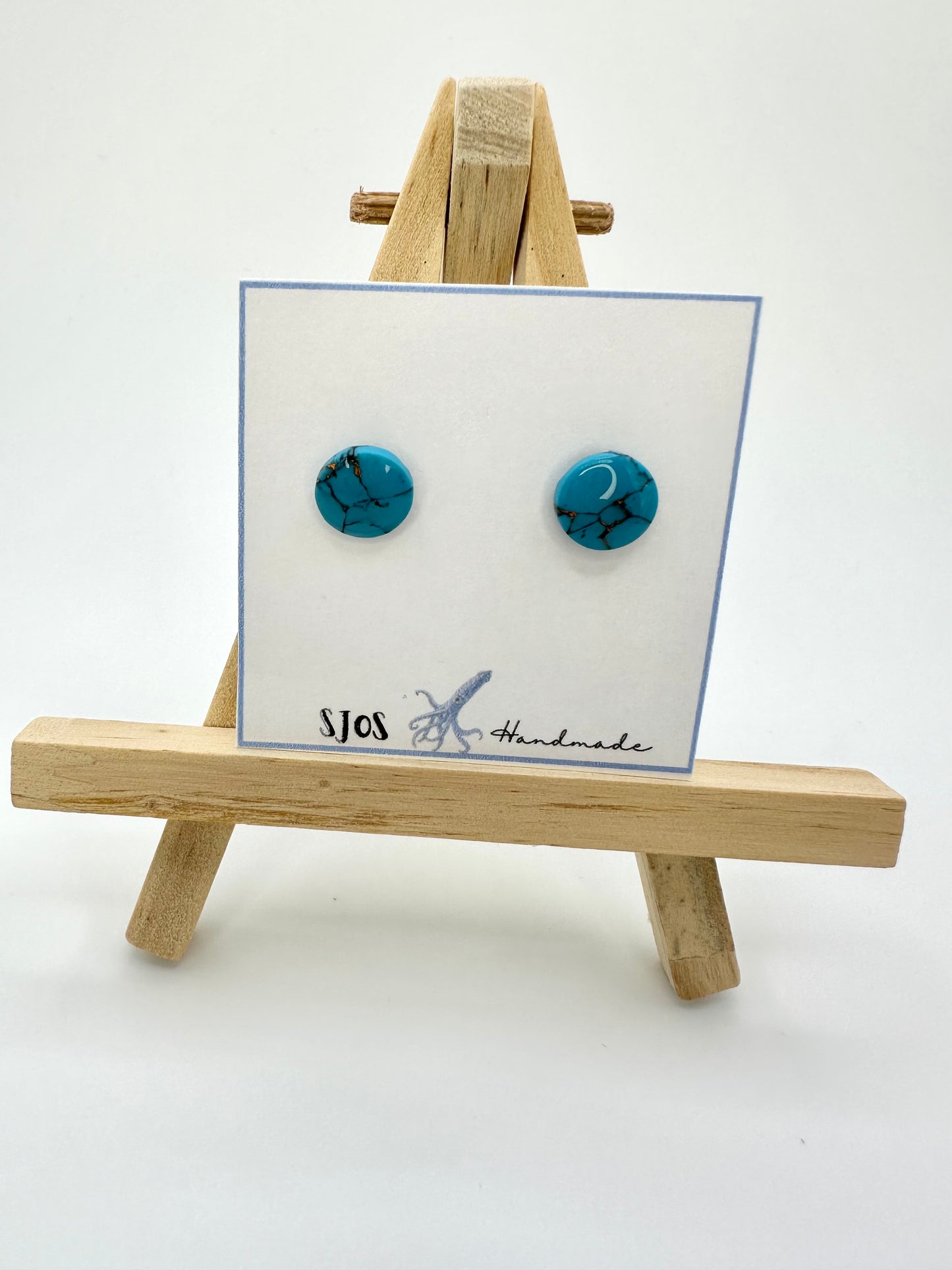 Turquoise Circle Stud