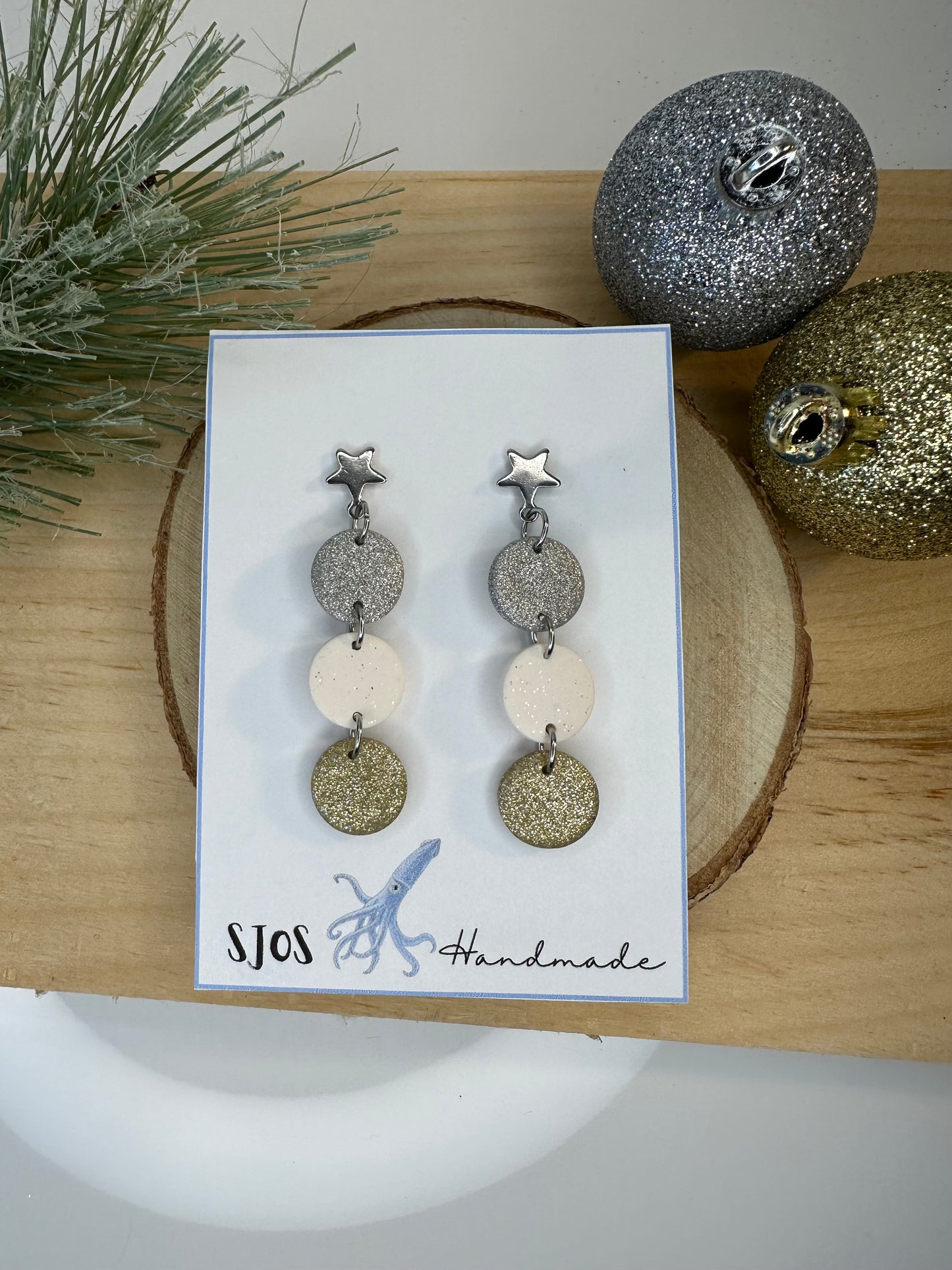 Holiday Mini Circle Dangle- 3 piece
