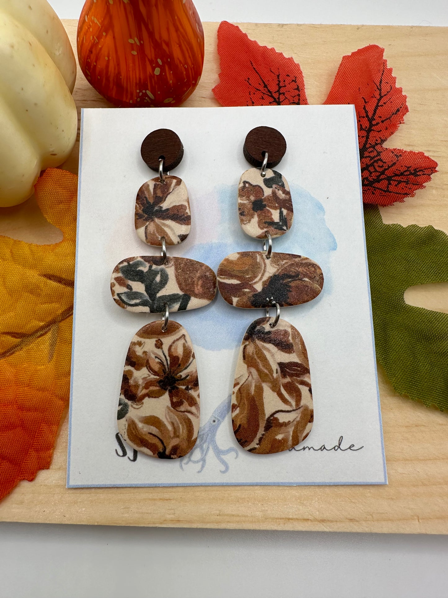 Fall Floral 3 piece dangle