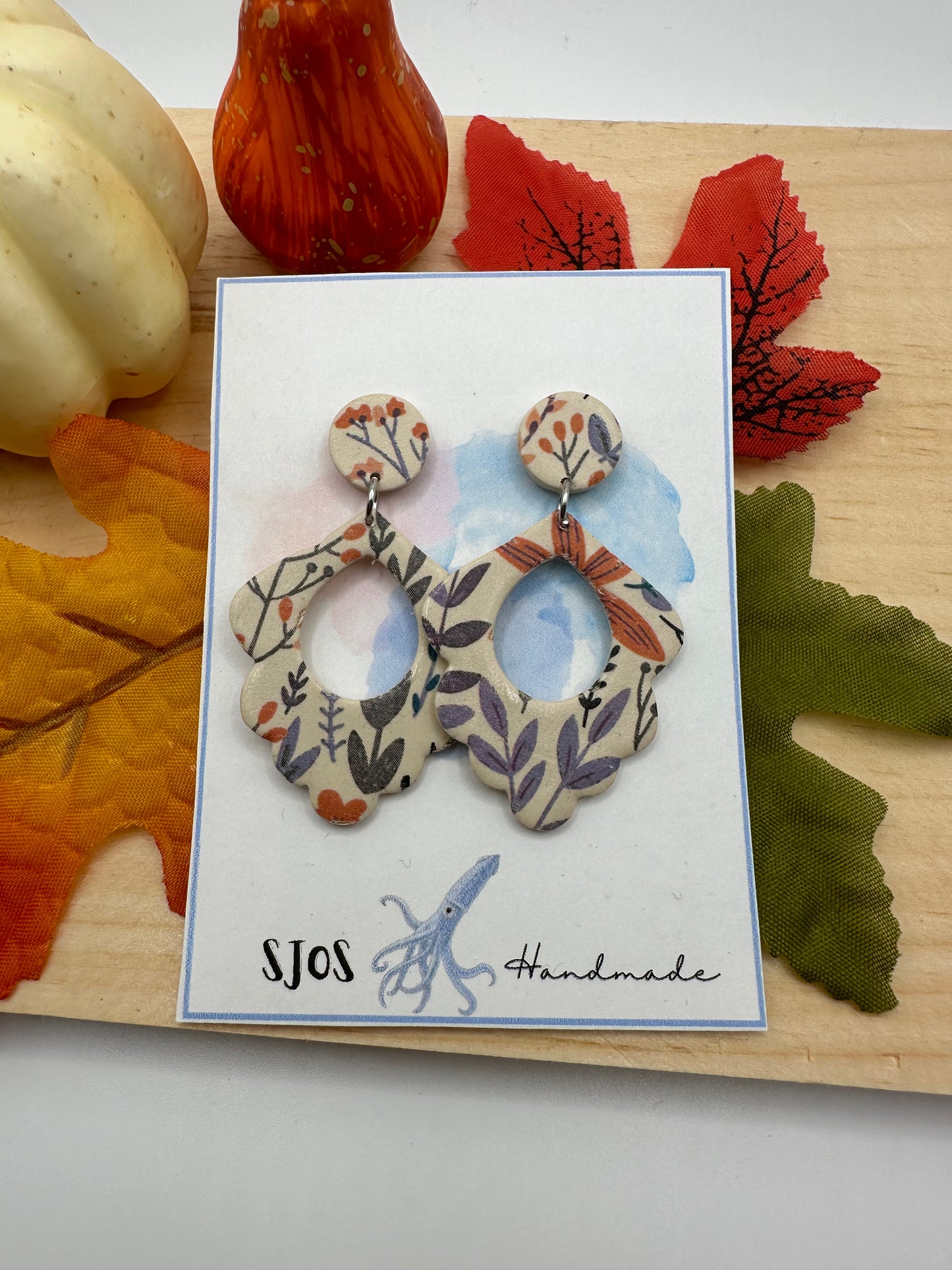 Floral Scallop Dangle