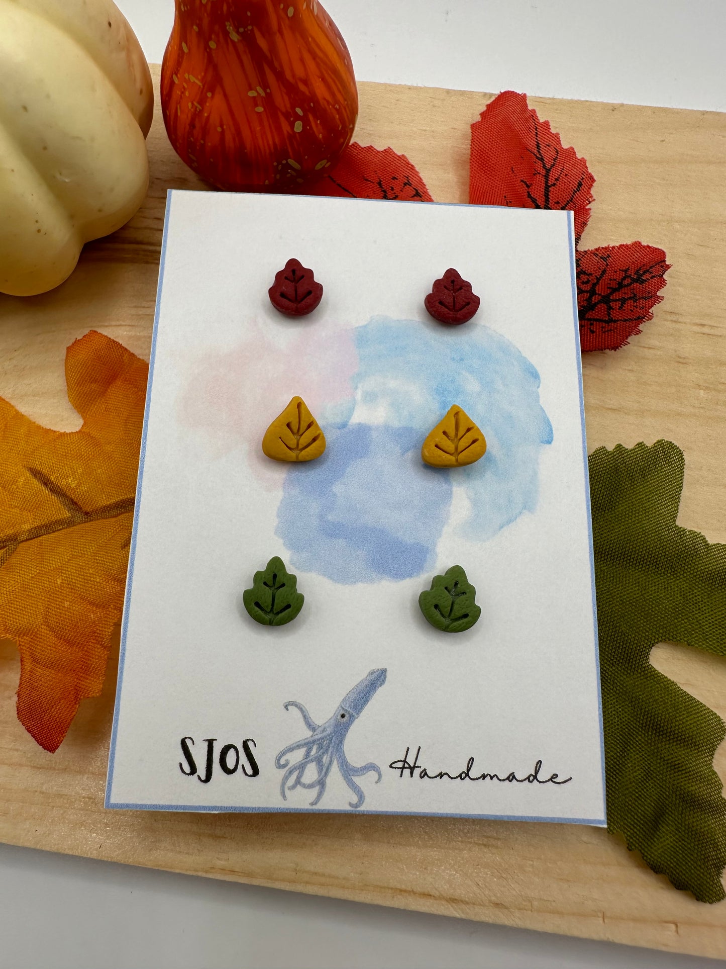 Mini 3 Leaf Stud Pack B