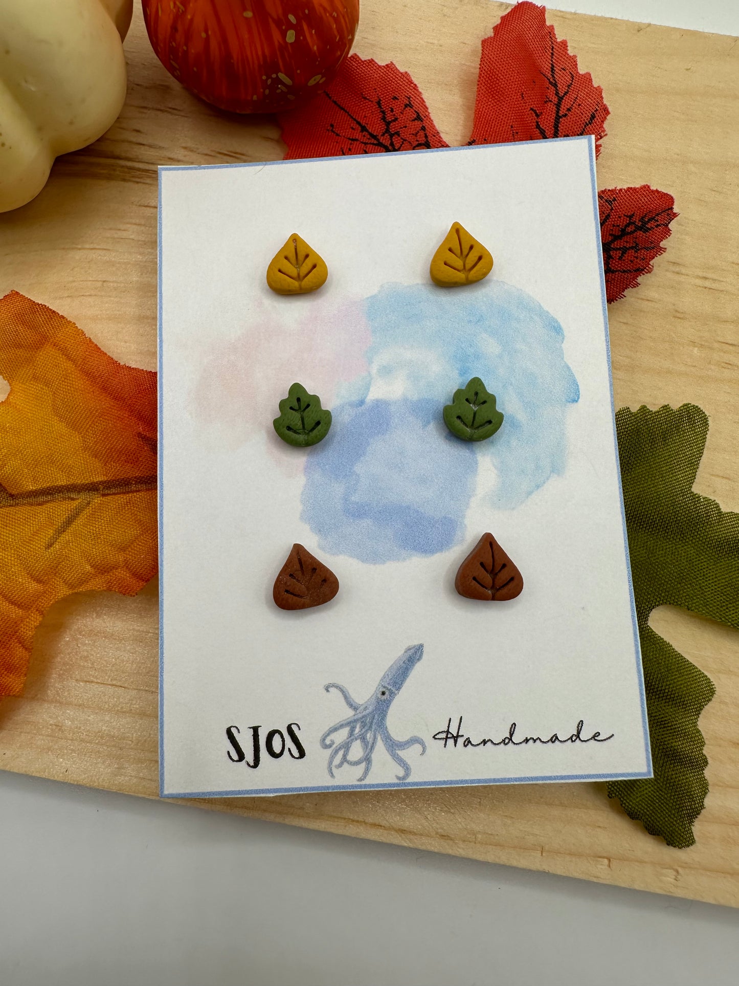 Mini 3 Leaf Stud Pack C