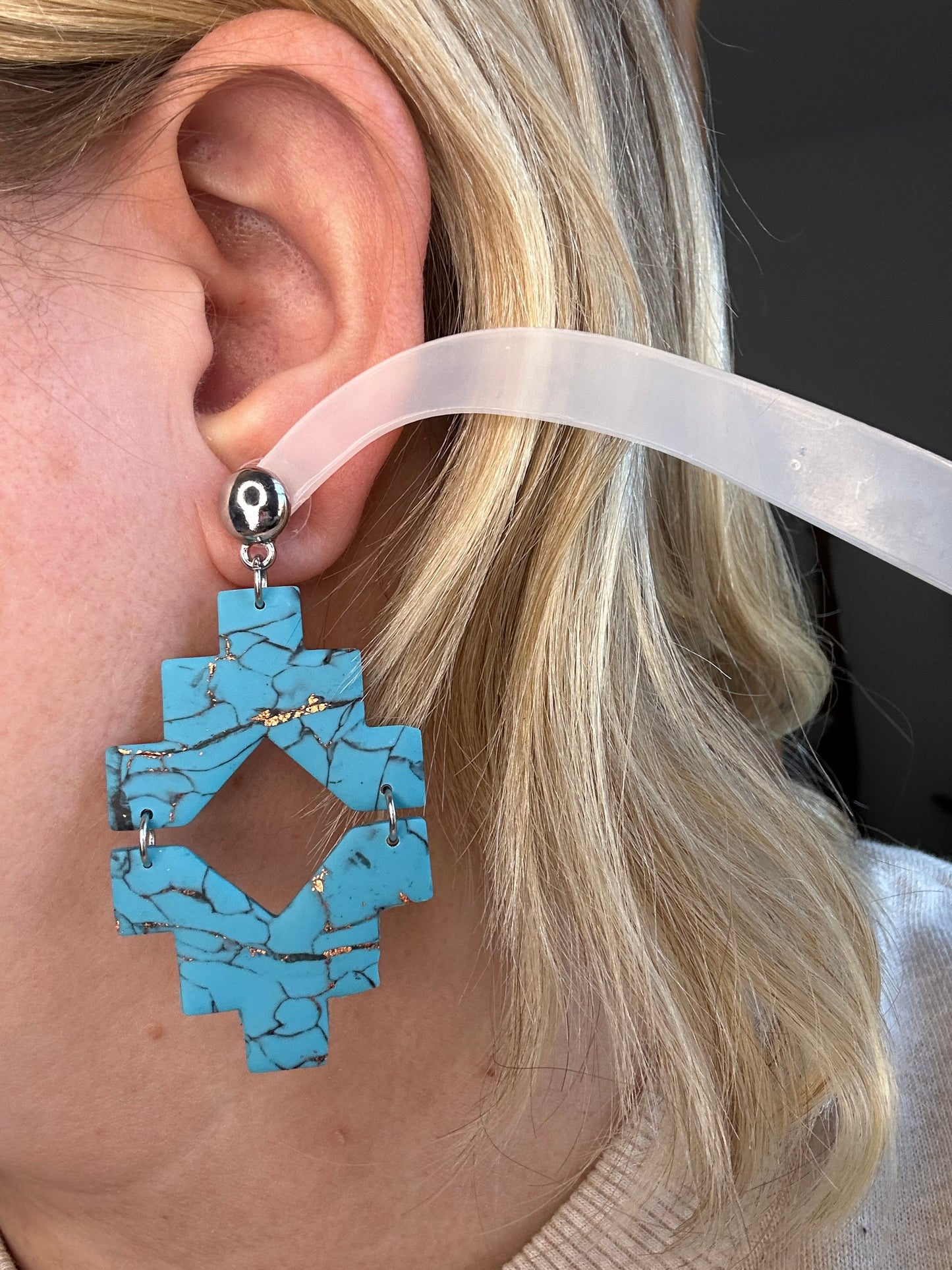 Turquoise Aztec Dangle