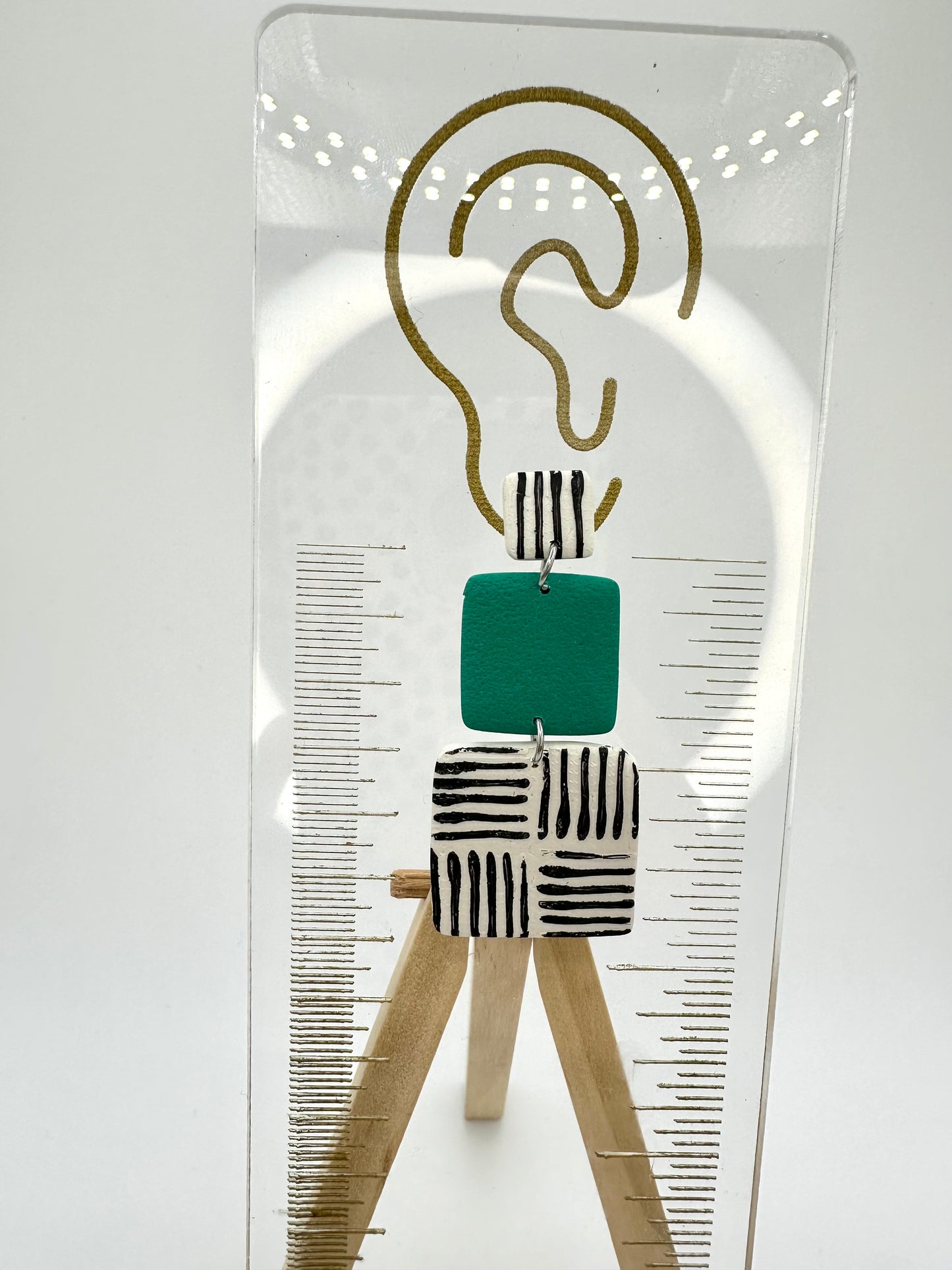 3 piece Square Dangle