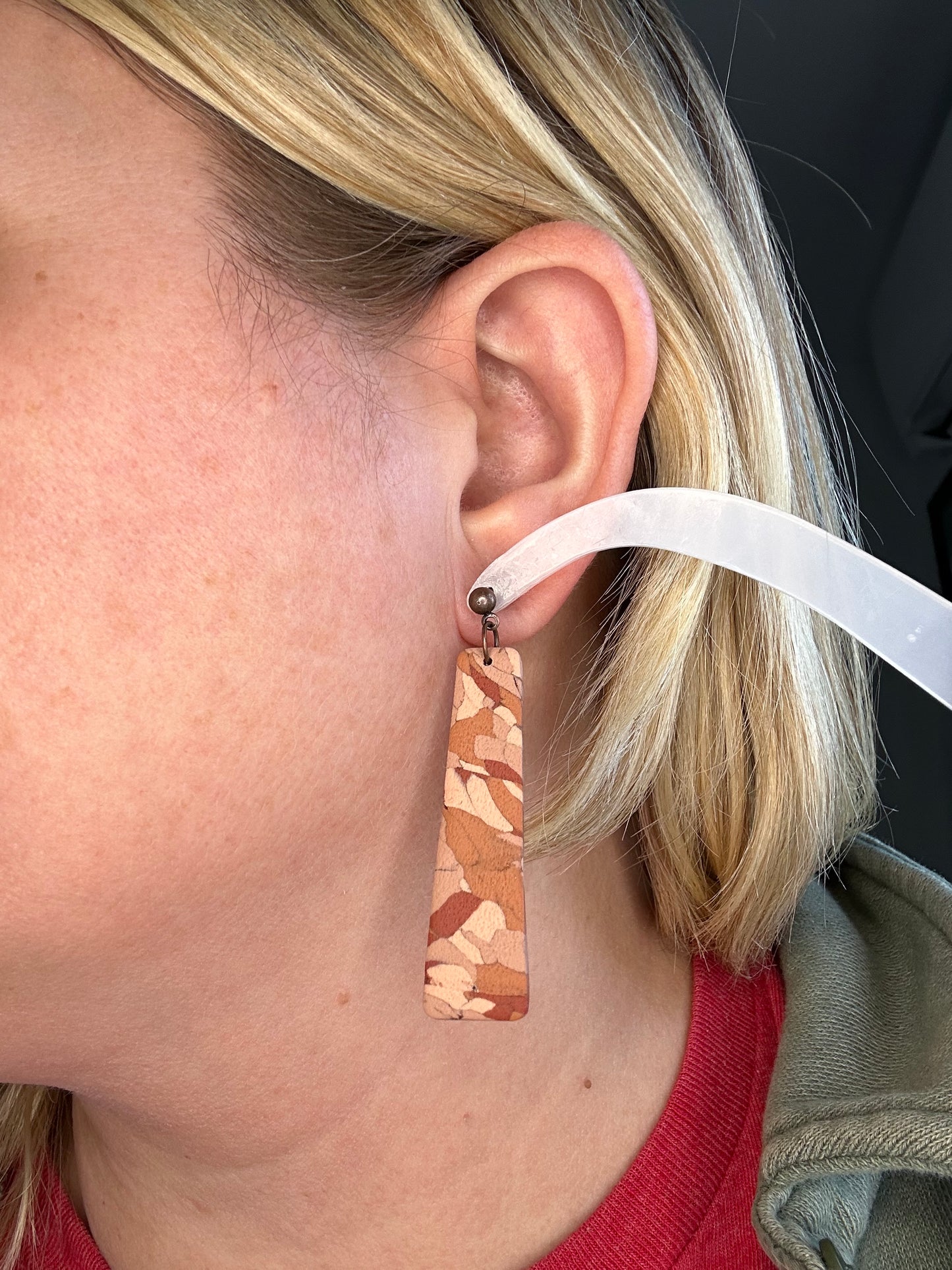 Red Rock Marble Dangle