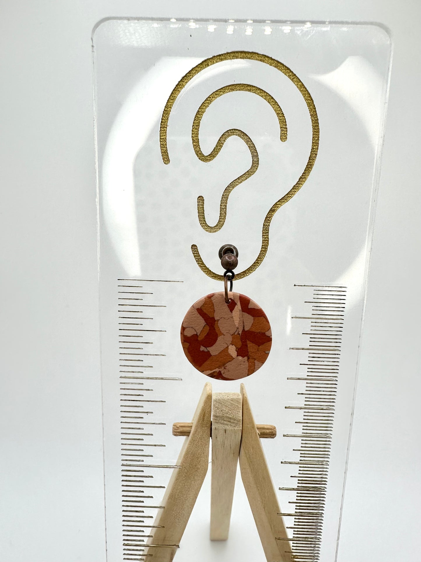 Red Rock Marble Circle Dangle