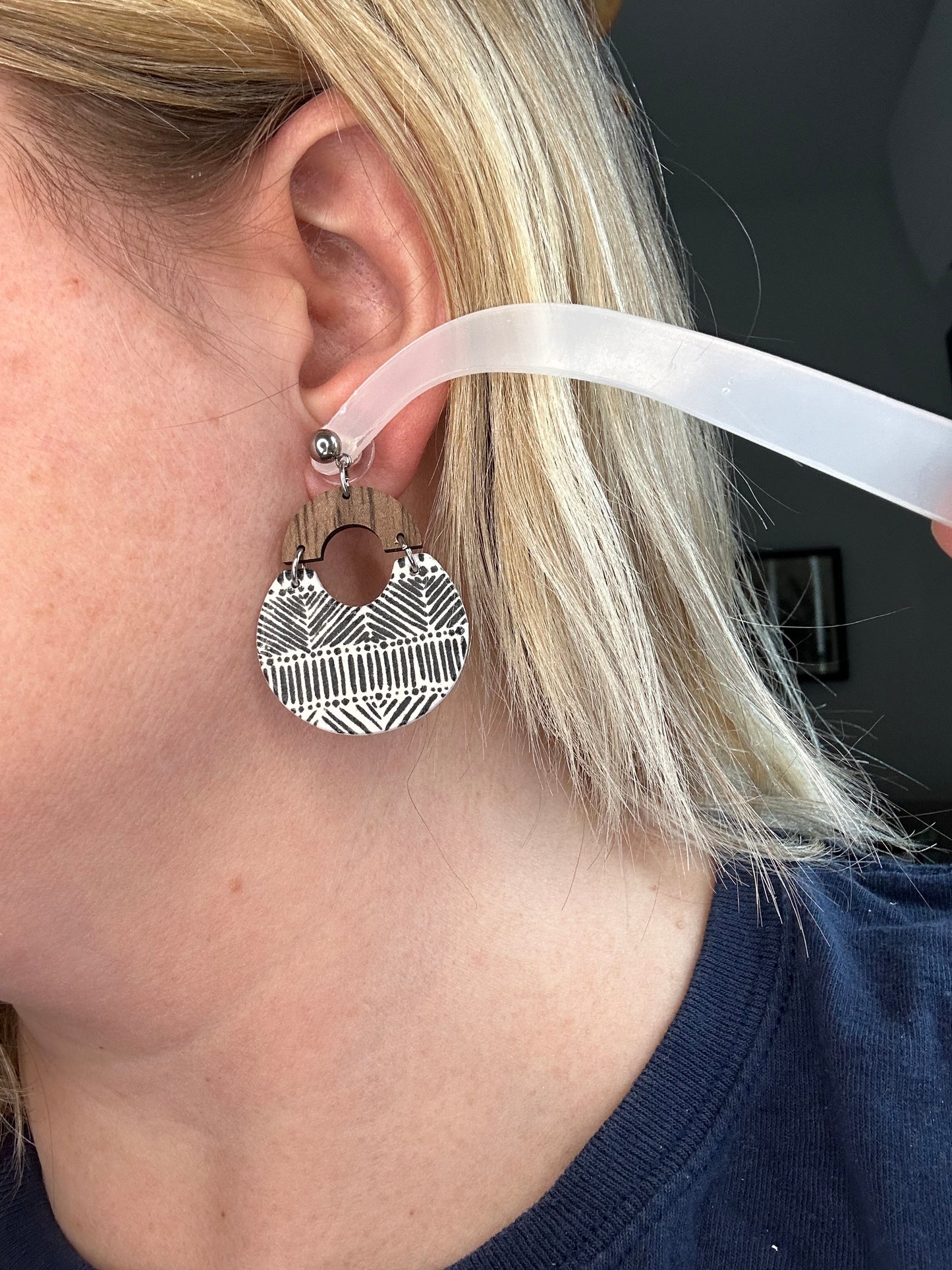 Mudcloth Horseshoe Dangle