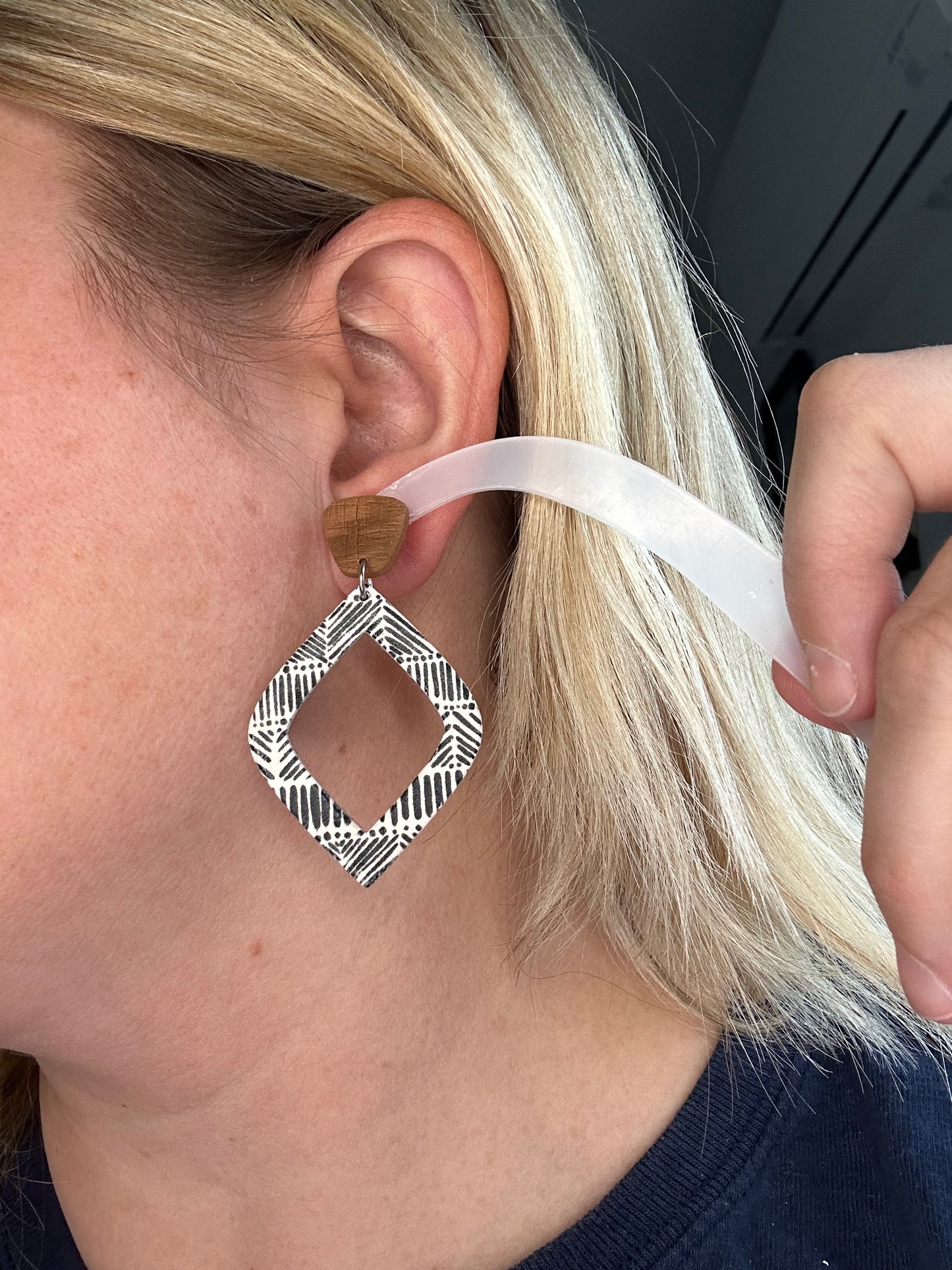 Mudcloth Diamond Dangle