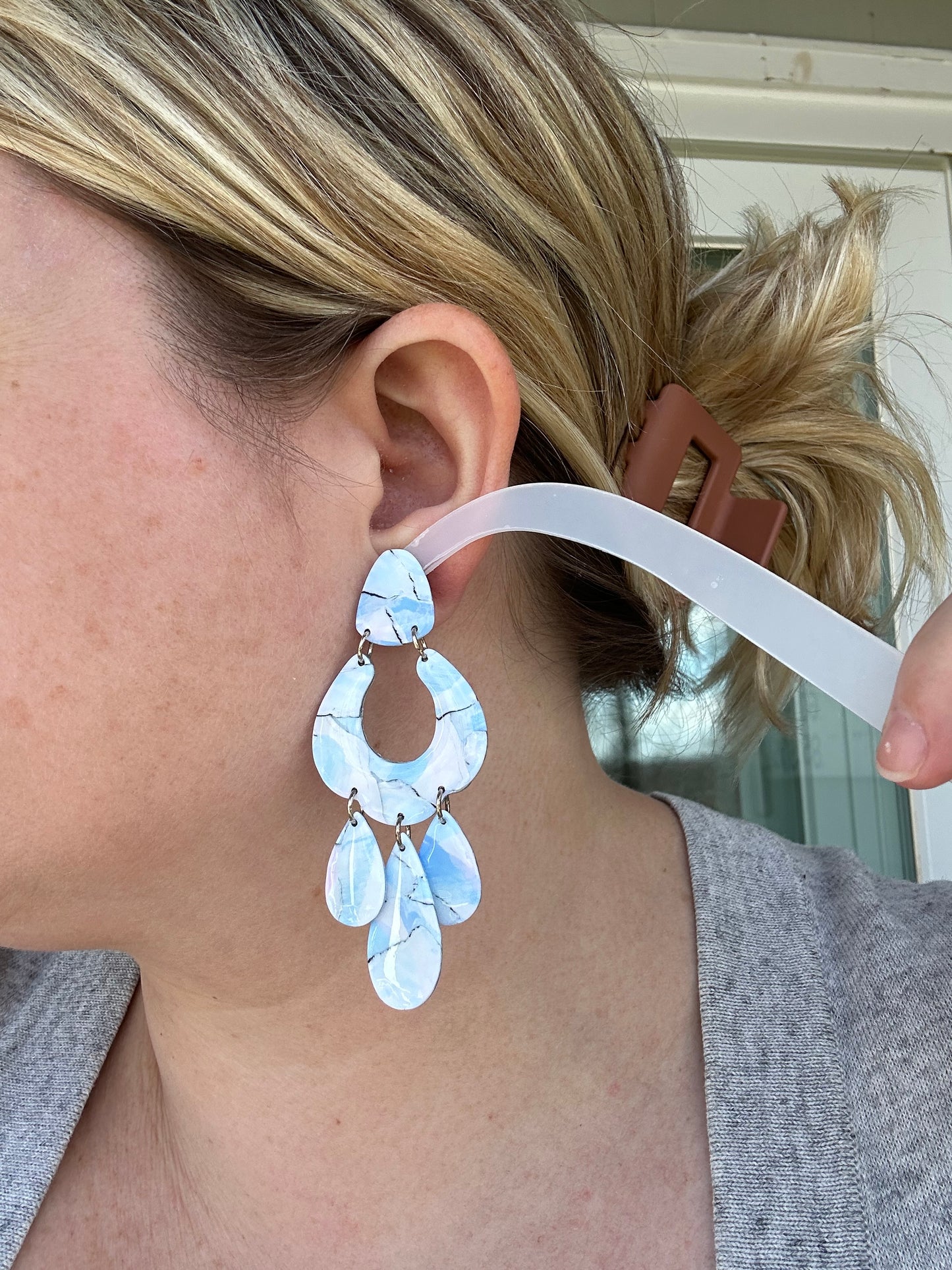 Hand painted watercolor Elegant dangle