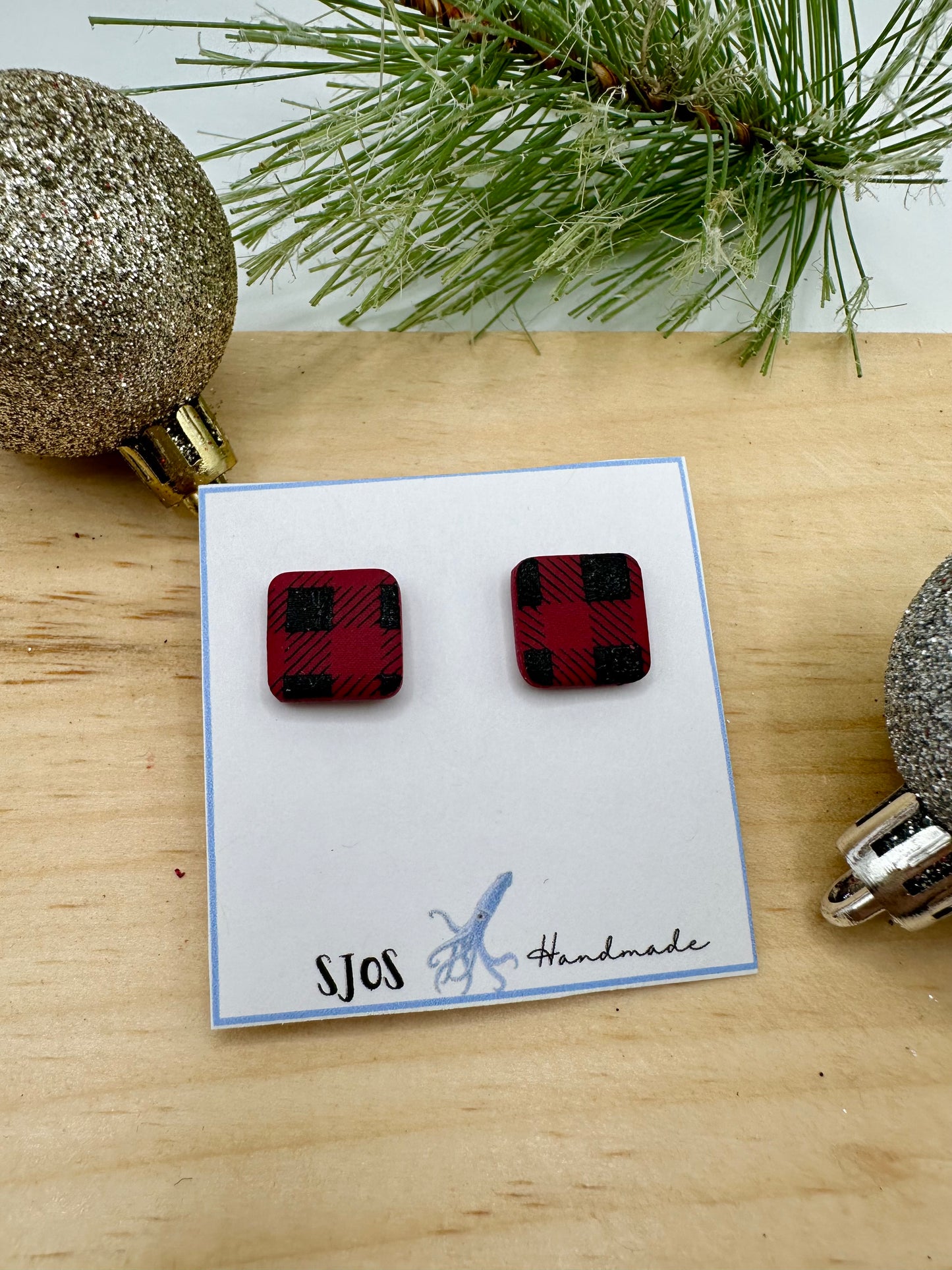 Square Stud- Holiday