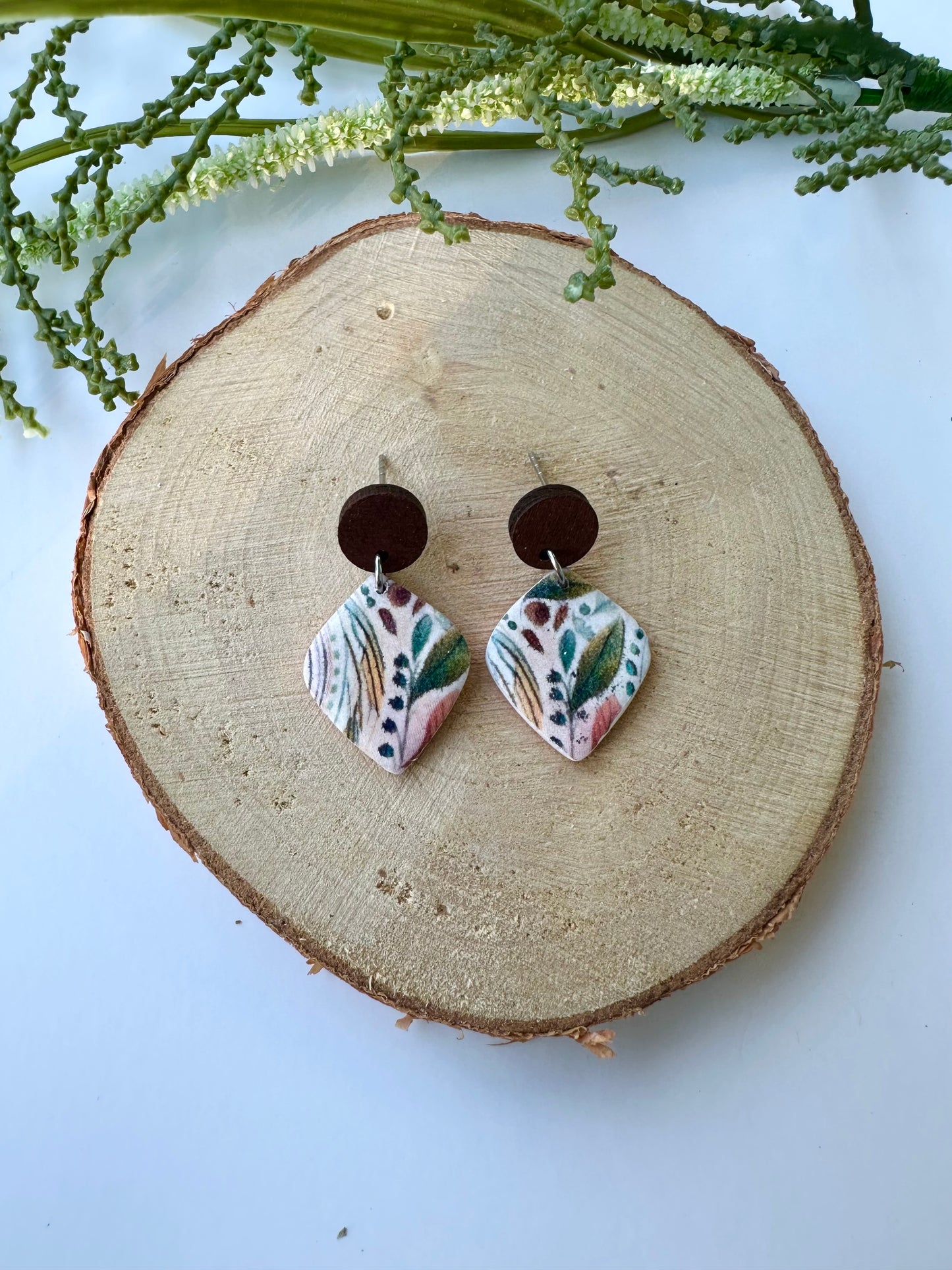 Floral Diamond Dangle