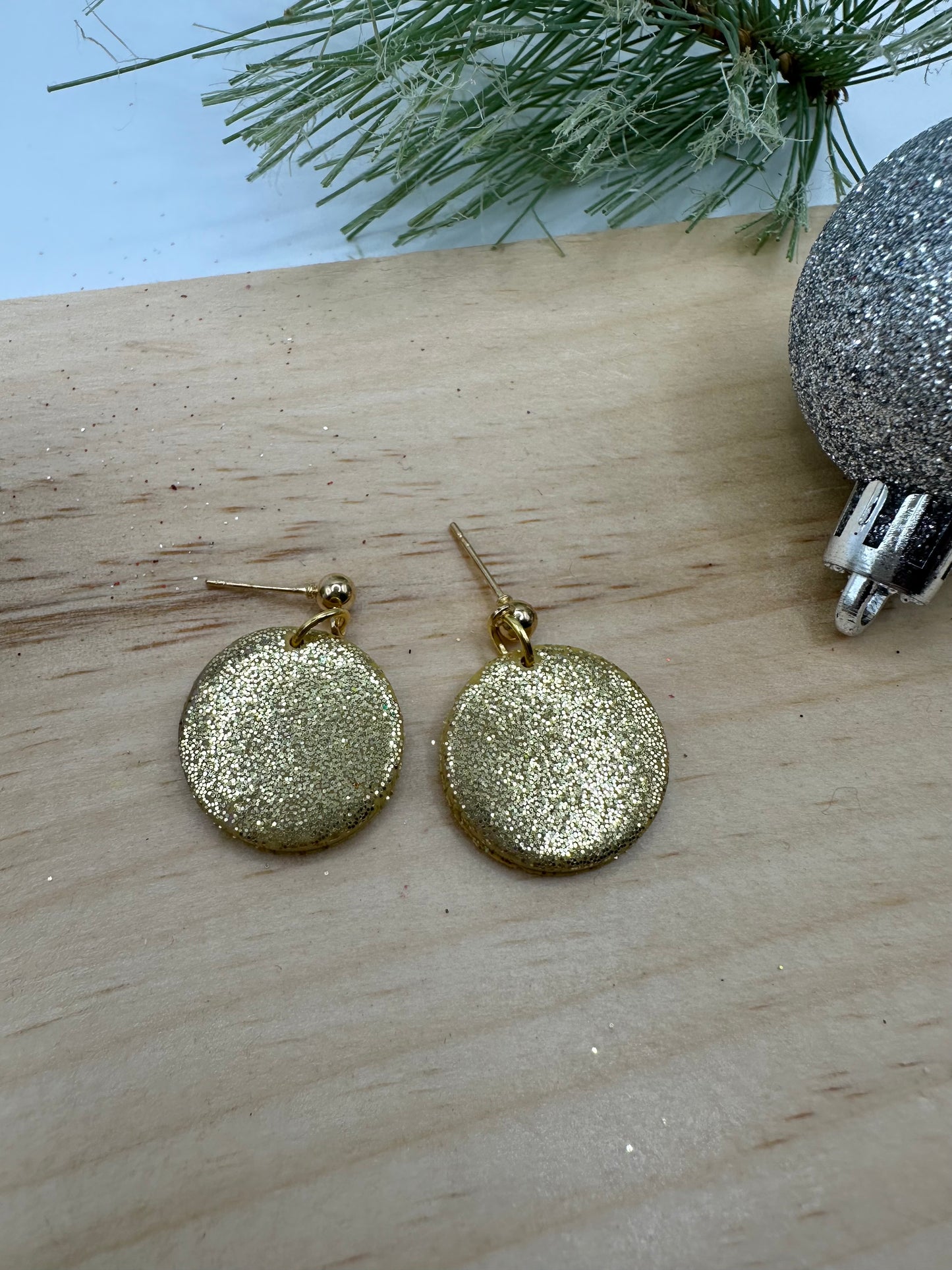 Small Circle Dangle- Glitter