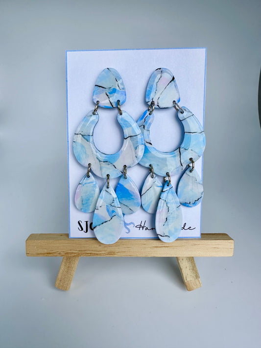 Hand painted watercolor Elegant dangle