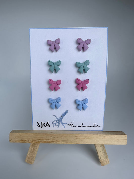 Pastel Bow Stud Pack