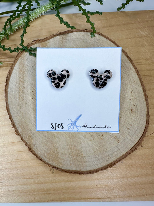 Animal print Mouse stud
