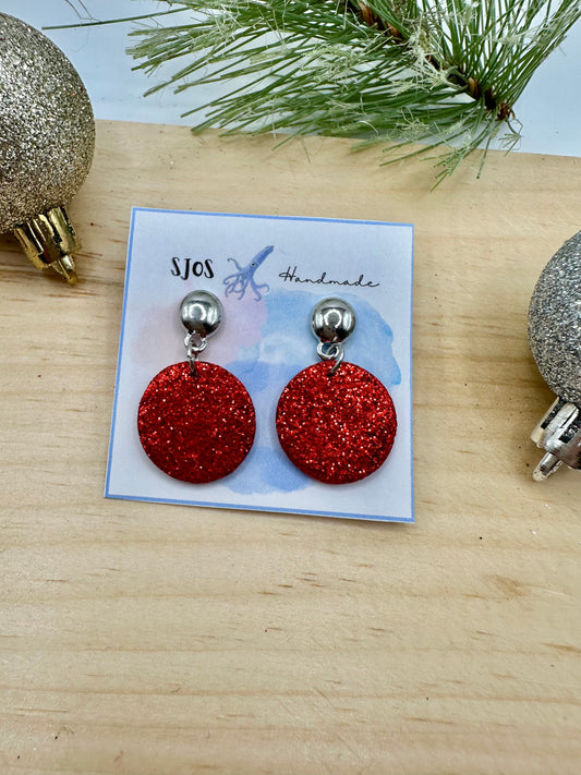 Small Circle Dangle- Glitter