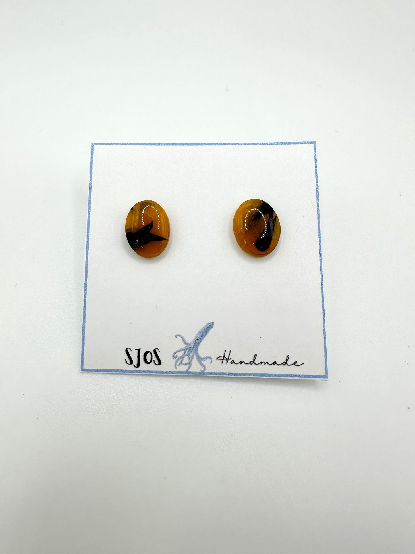 Amber Tortoiseshell Stud
