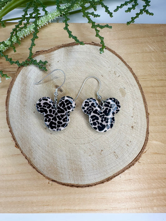 Animal print Mouse Hook Earring