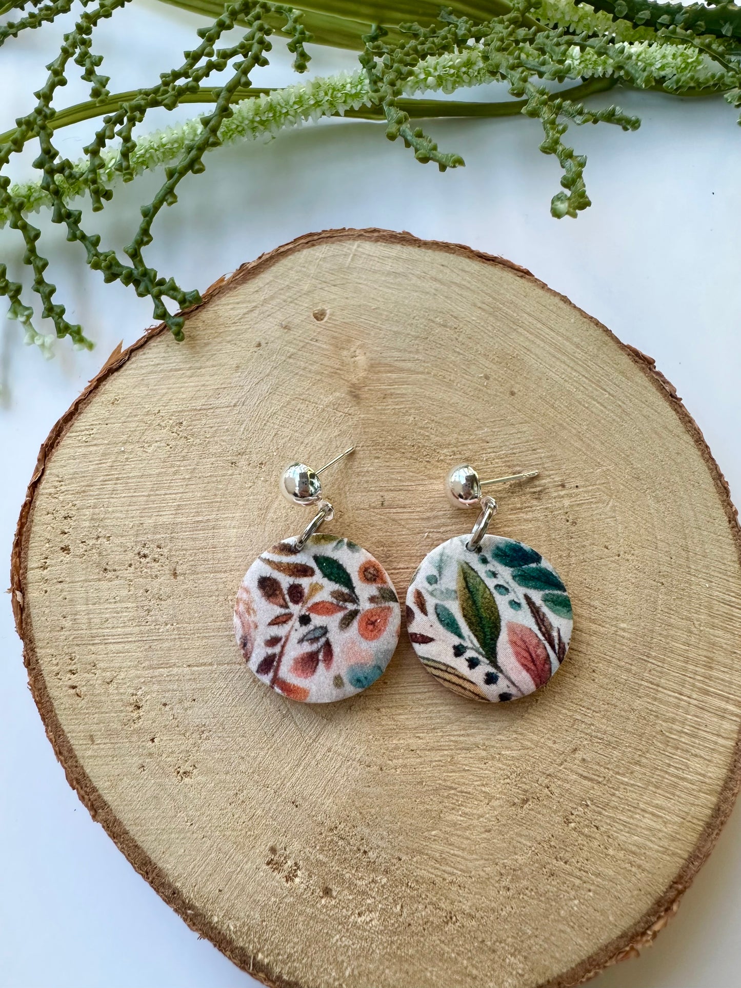 Floral Circle Dangle