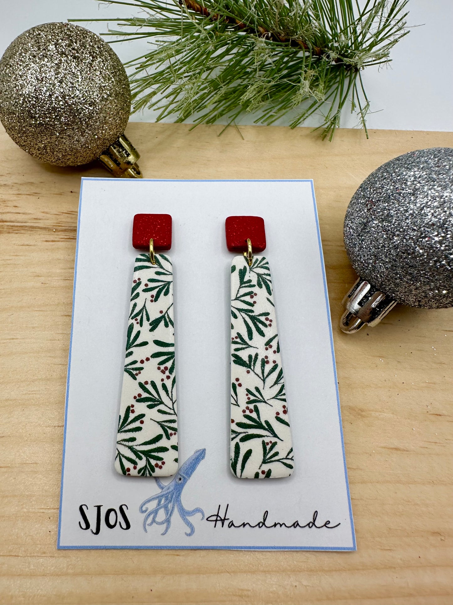 Long Trapezoid Holly Dangle