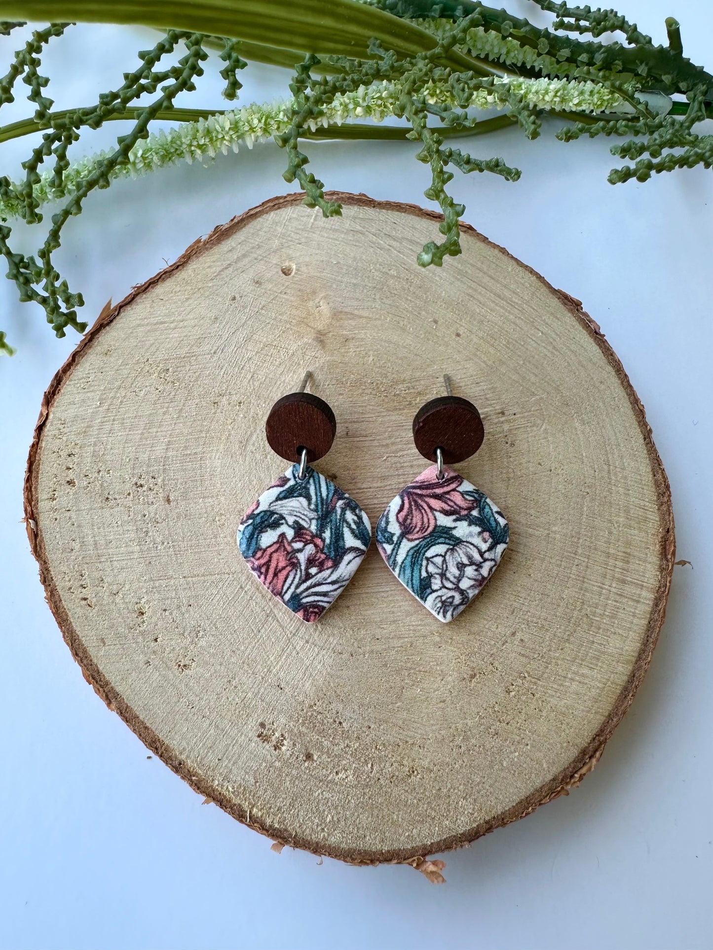 Floral Diamond Dangle