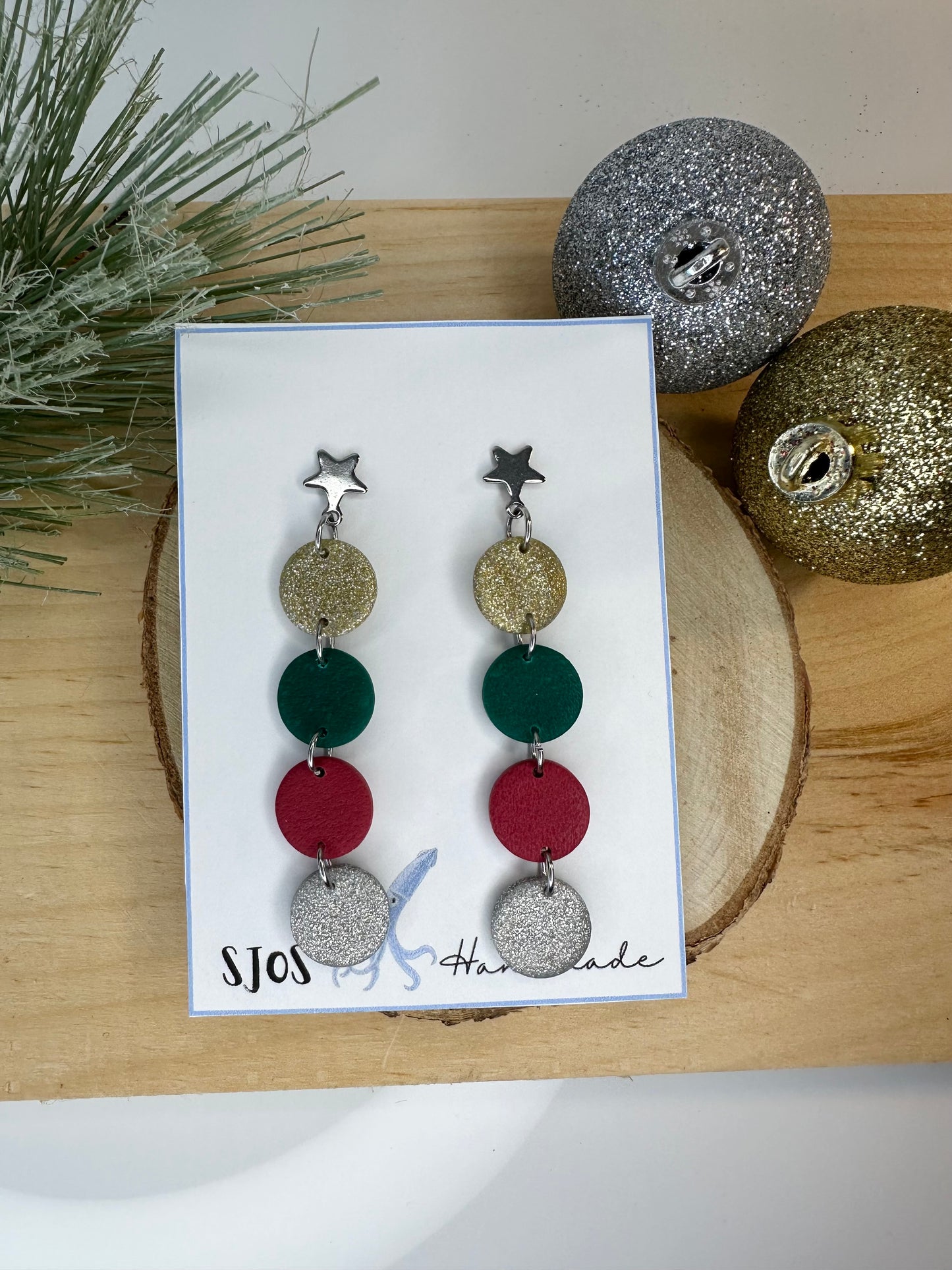 Holiday Mini Circle Dangle- 4 piece