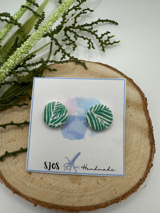 Leaf Circle Stud