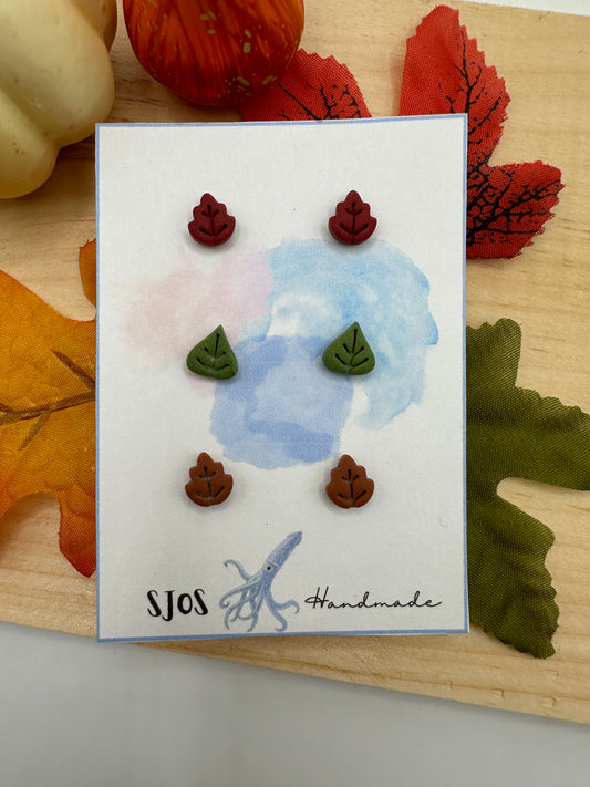Mini 3 Leaf Stud Pack A