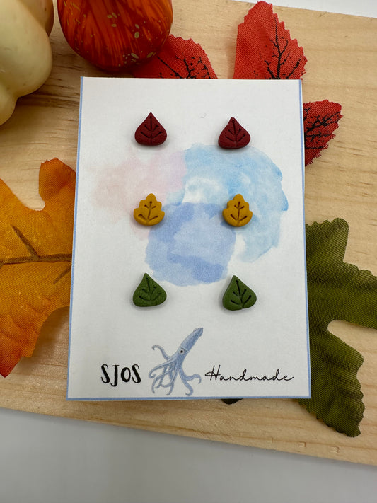 Mini 3 Leaf Stud Pack D