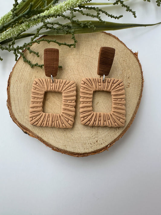 Faux Rattan Dangle