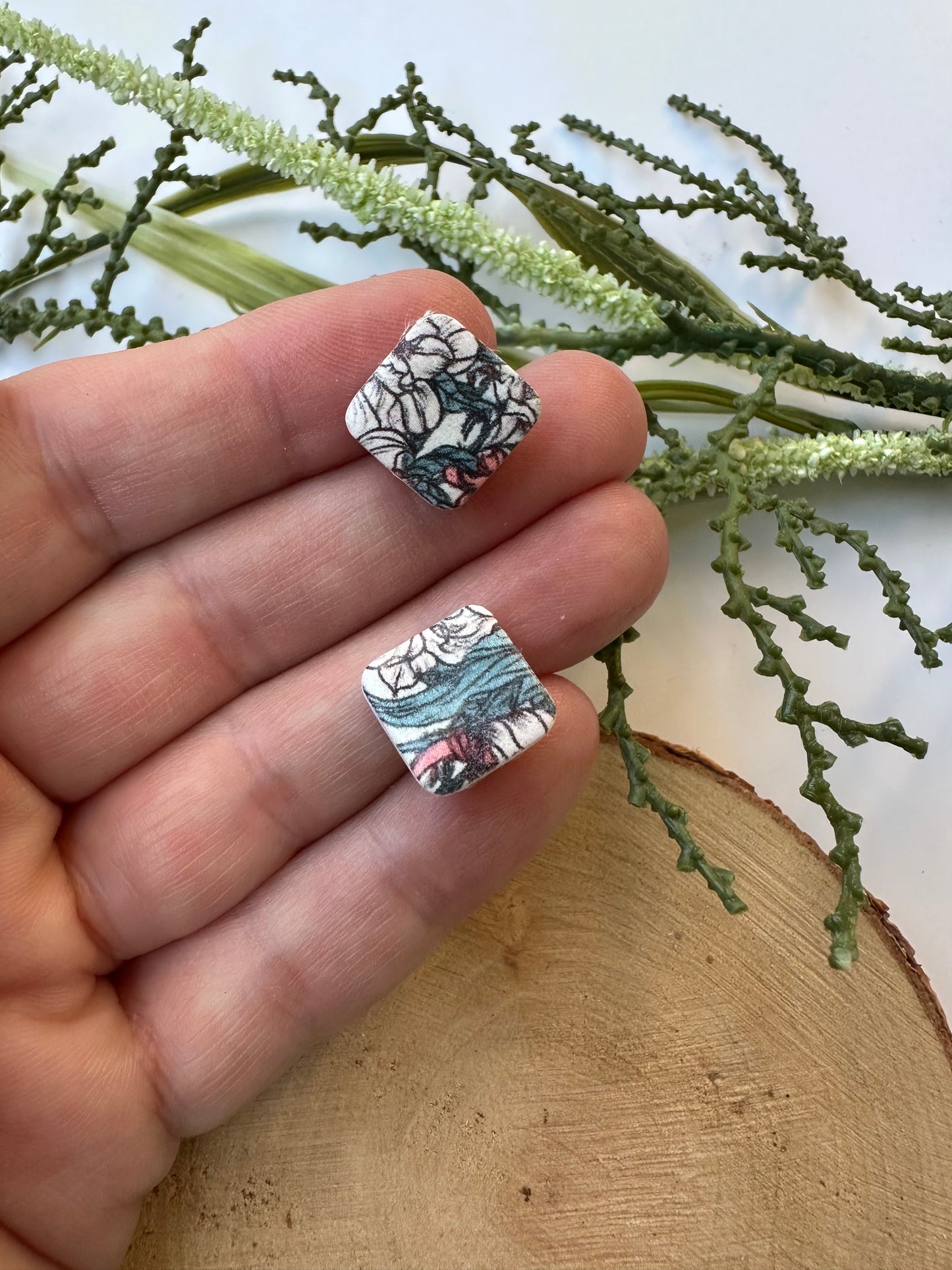 Antique Floral Studs